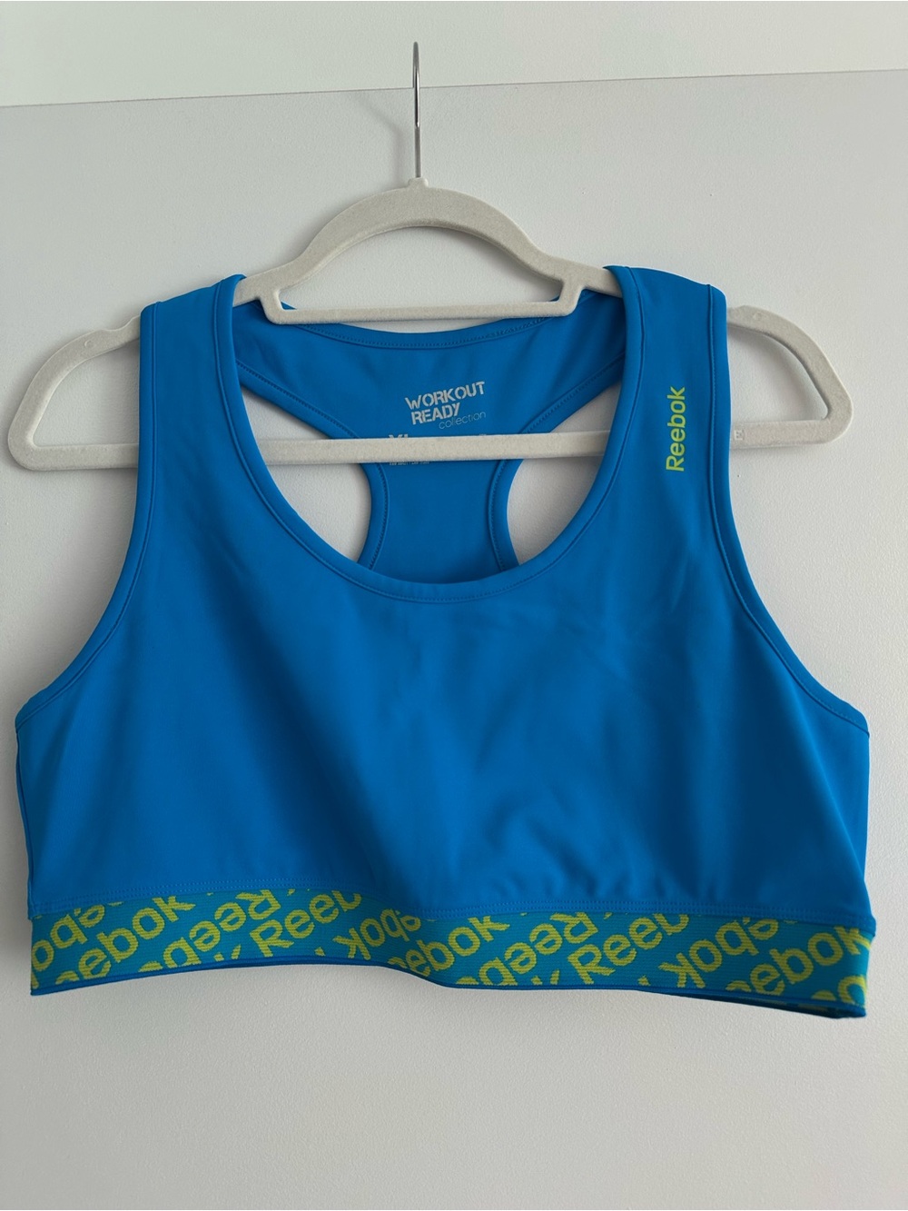 Reebok Women’s Blue Sports bra Logo Elastic Band